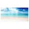 Designart - Sand of Beach in Blue Caribbean Sea - Modern Seascape Canvas Artwork